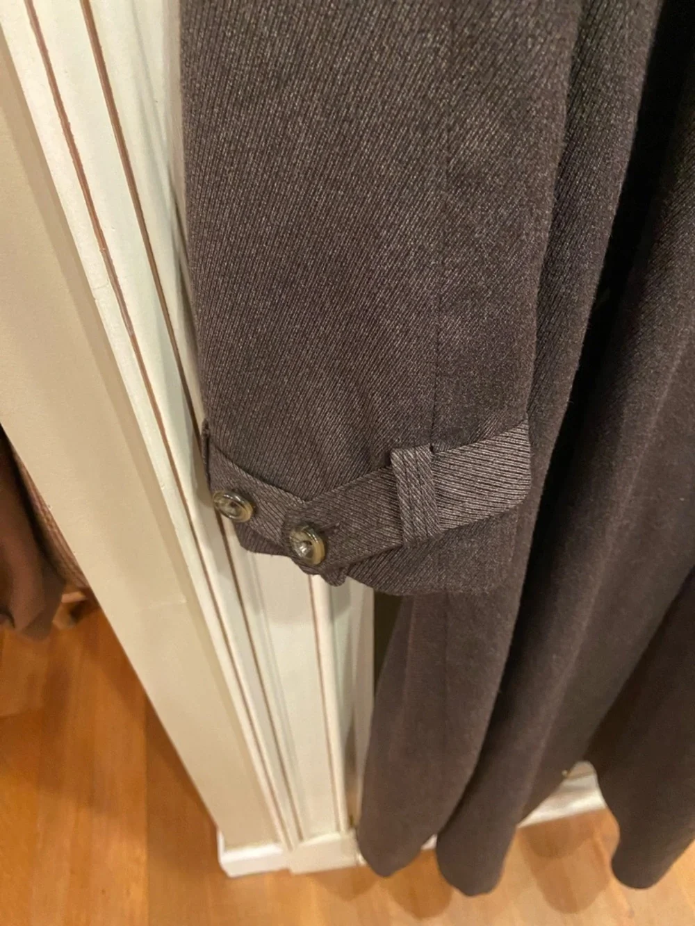 Vintage Spiegel Brown Trench Coat with Chain Detail on the tag size 4 - Picture 4 of 6